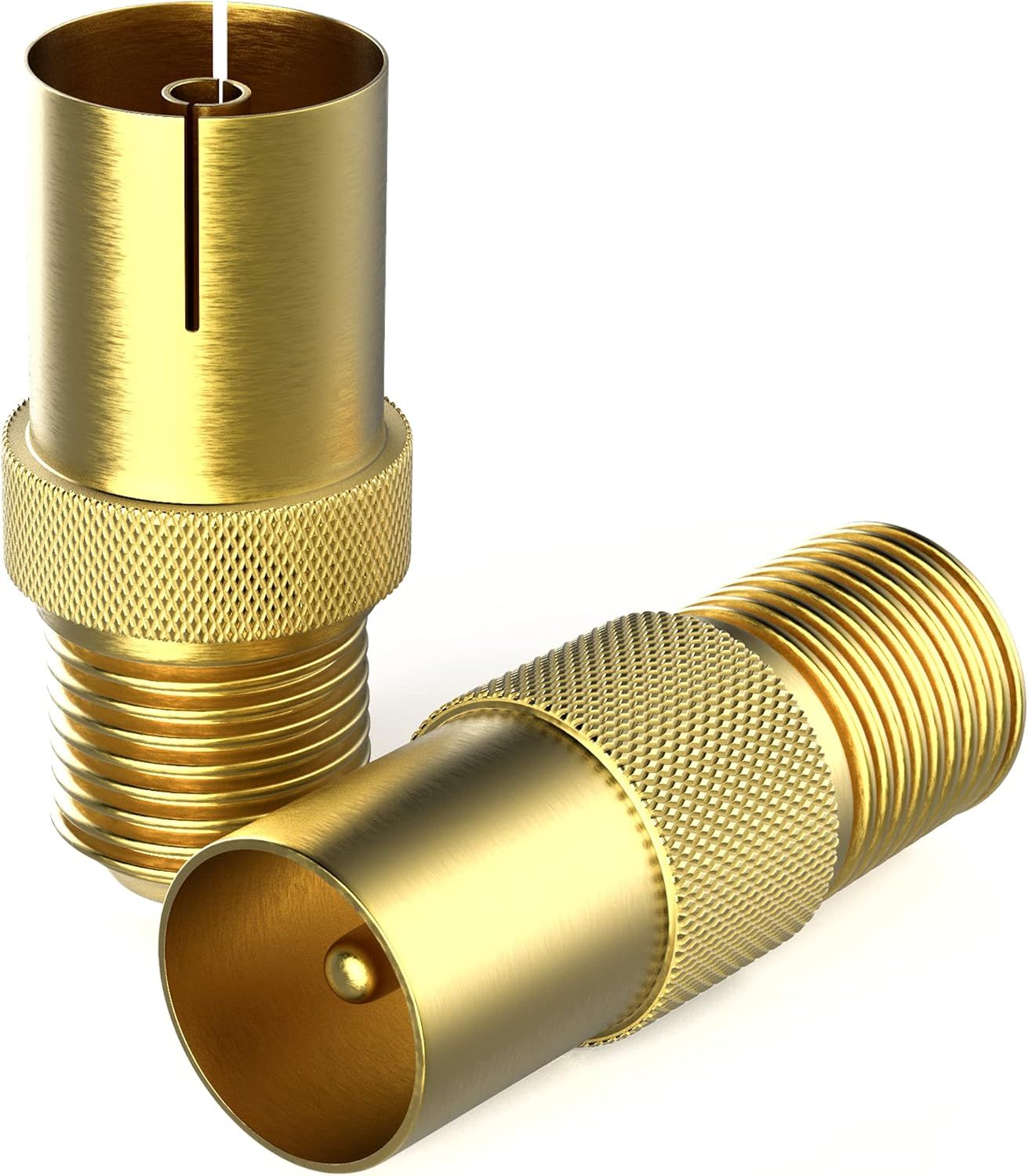 VDS Satellite Adapter - F to Coaxial IEC Cable Connector, Converter for SAT Cable to Antenna