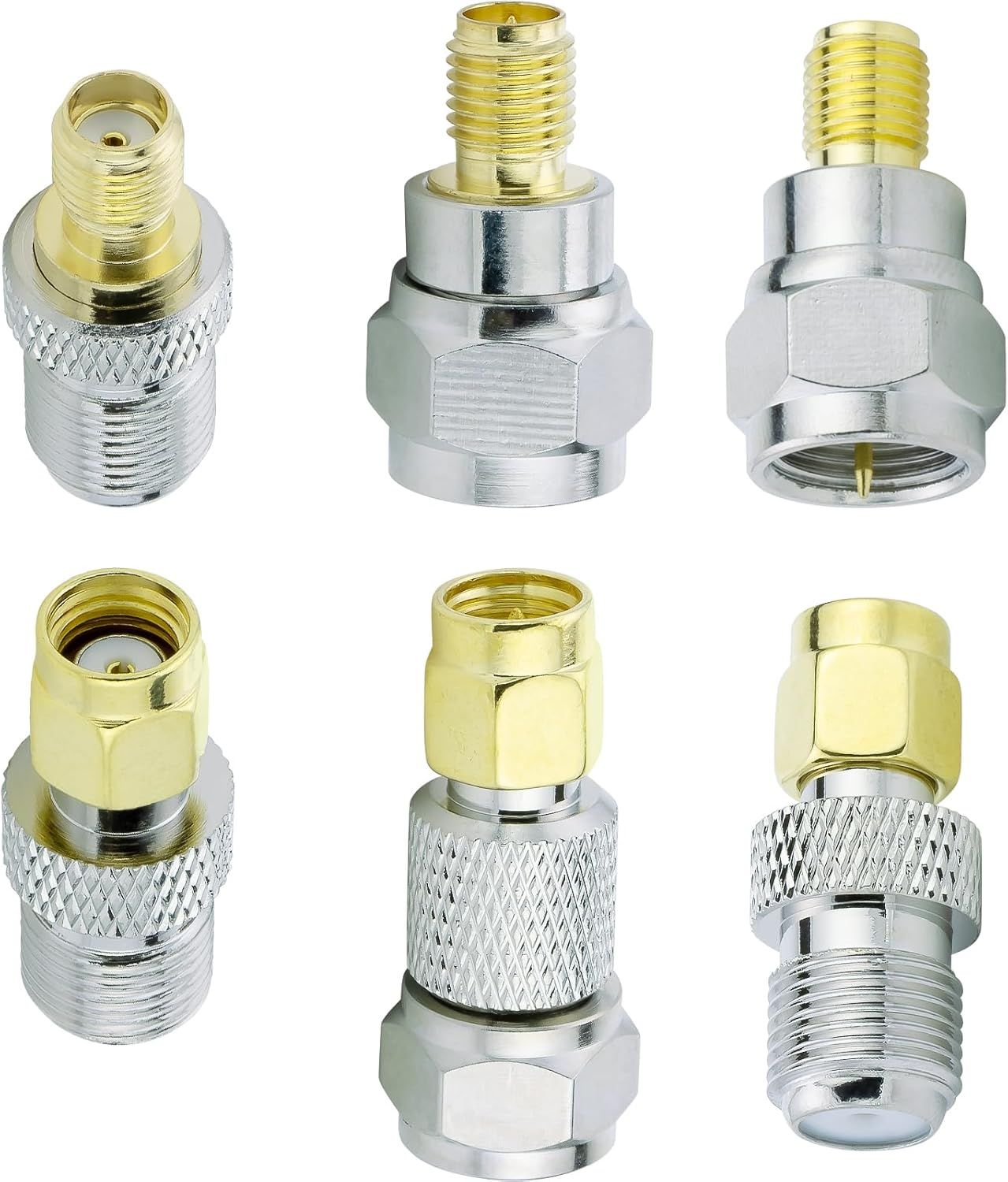 6-Piece SMA/RP-SMA to F Type Adapter Kit