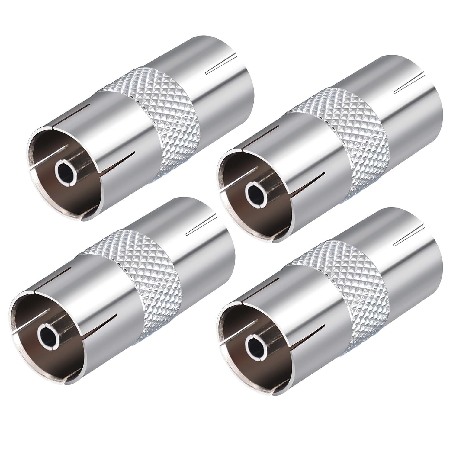 TV Coaxial Antenna Female to Female Adapter (4-Pack)