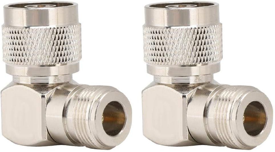 2-Piece N Male to N Female Coupler Adapter, 50 Ohm RF Connector for Antenna Radio Applications