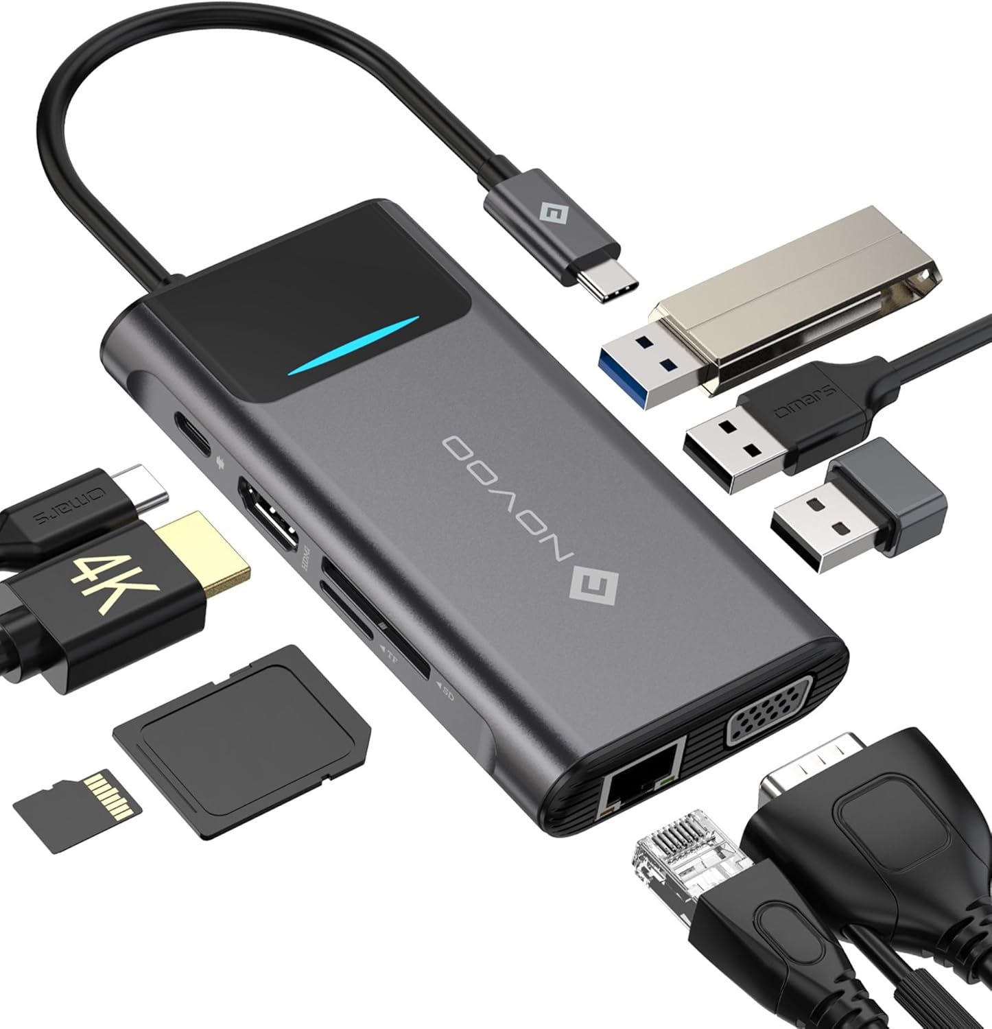 VDFHDFJGFJ USB-C 9-in-1 Docking Station