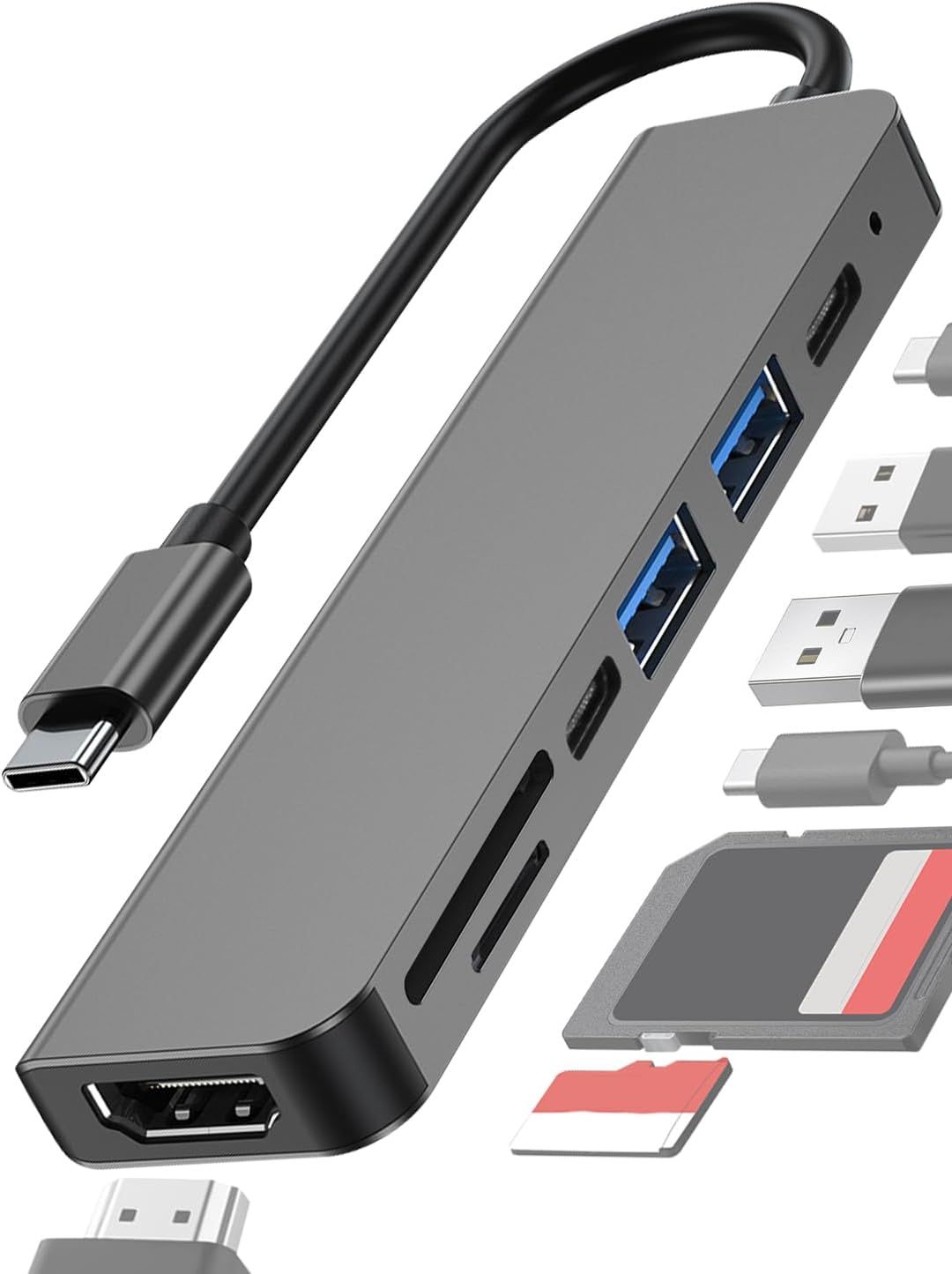VDFHDFJGFJ USB-C 7-in-1 Hub