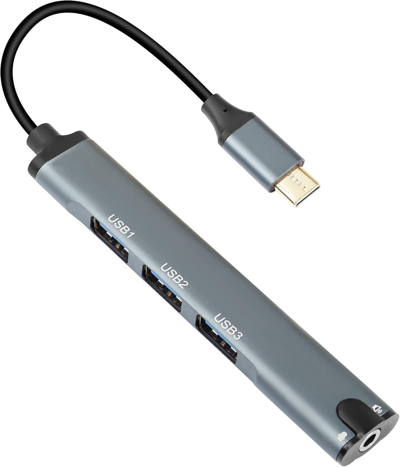 USB-C Hub with 3 USB 3.0 Ports and Audio Extension