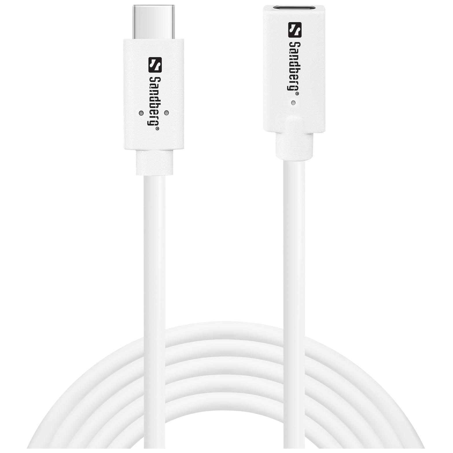 Sandberg USB-C Cable 2m, USB 3.2 Gen 2 (3.1 Gen 2), White