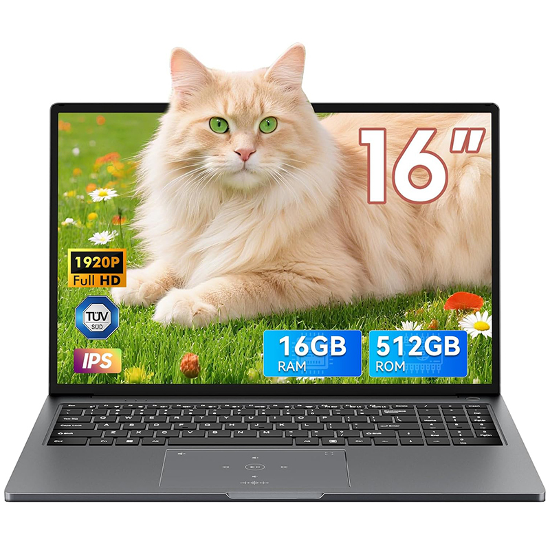 Blackview Acebook 12 - 16-inch Laptop, Intel I5-12450H, 16GB RAM, 512GB SSD, Windows 11 Pro - Grey