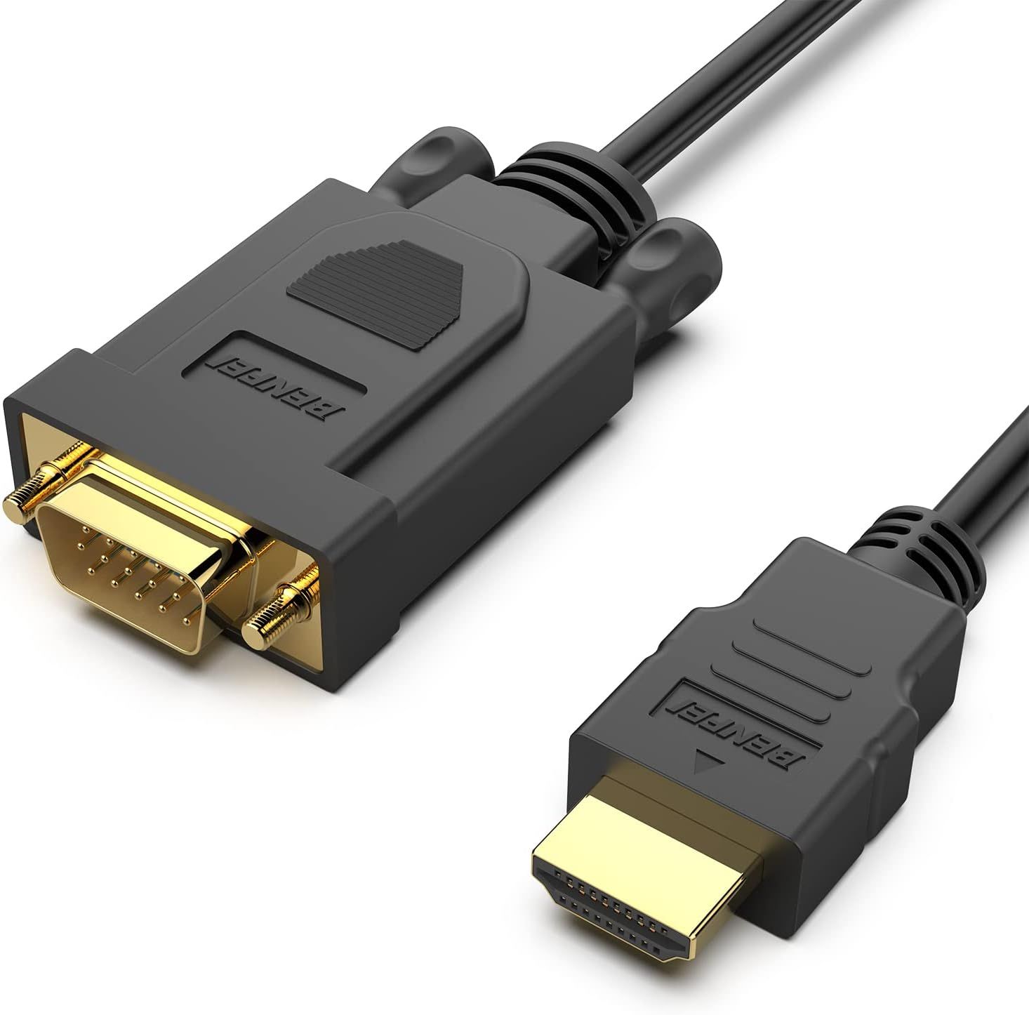 SYNERGIA SERENITE 90cm HDMI to VGA Adapter (One-Way) for Computer, Desk, Laptop, PC, Monitor, Projector, HD TV, Raspberry Pi, Roku, Xbox