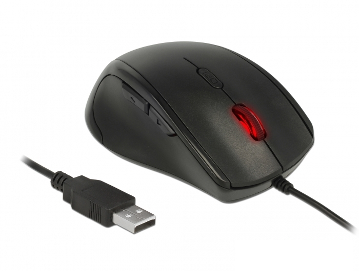 Delock Optical Gaming Mouse - USB Type-A, 2400 DPI