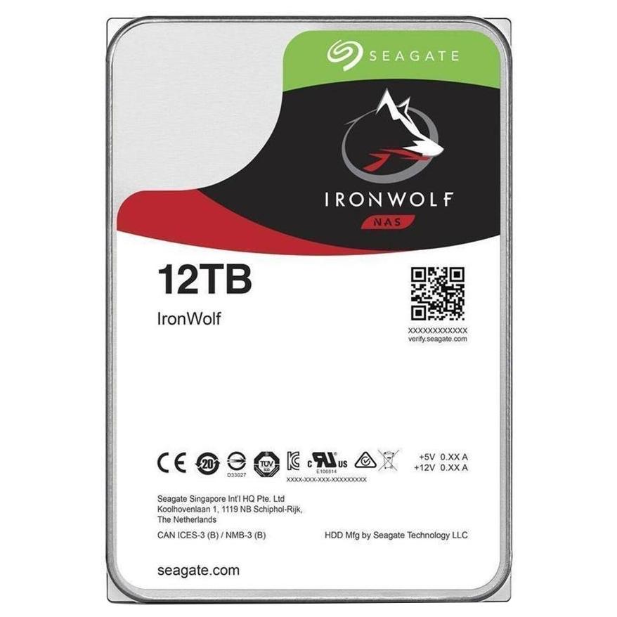 Disque dur Seagate IronWolf NAS - 12 To, 7200 tr/min, 256 Mo de tampon, 3,5 pouces SATA III