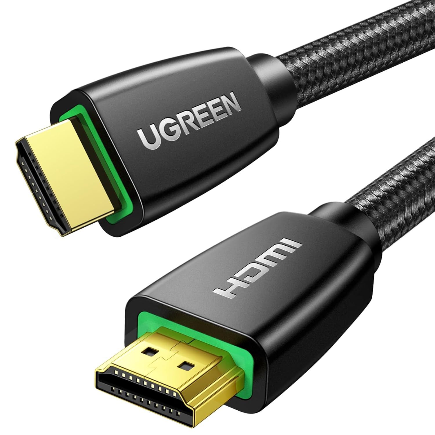 MEVRONISSHOP 4K HDMI Cable 2.0 High Speed Ethernet with Braided Nylon - Supports 3D HDR, Audio Return, PS5/PS4/PS3/Blu-ray/Xbox/PC/TV (2M)