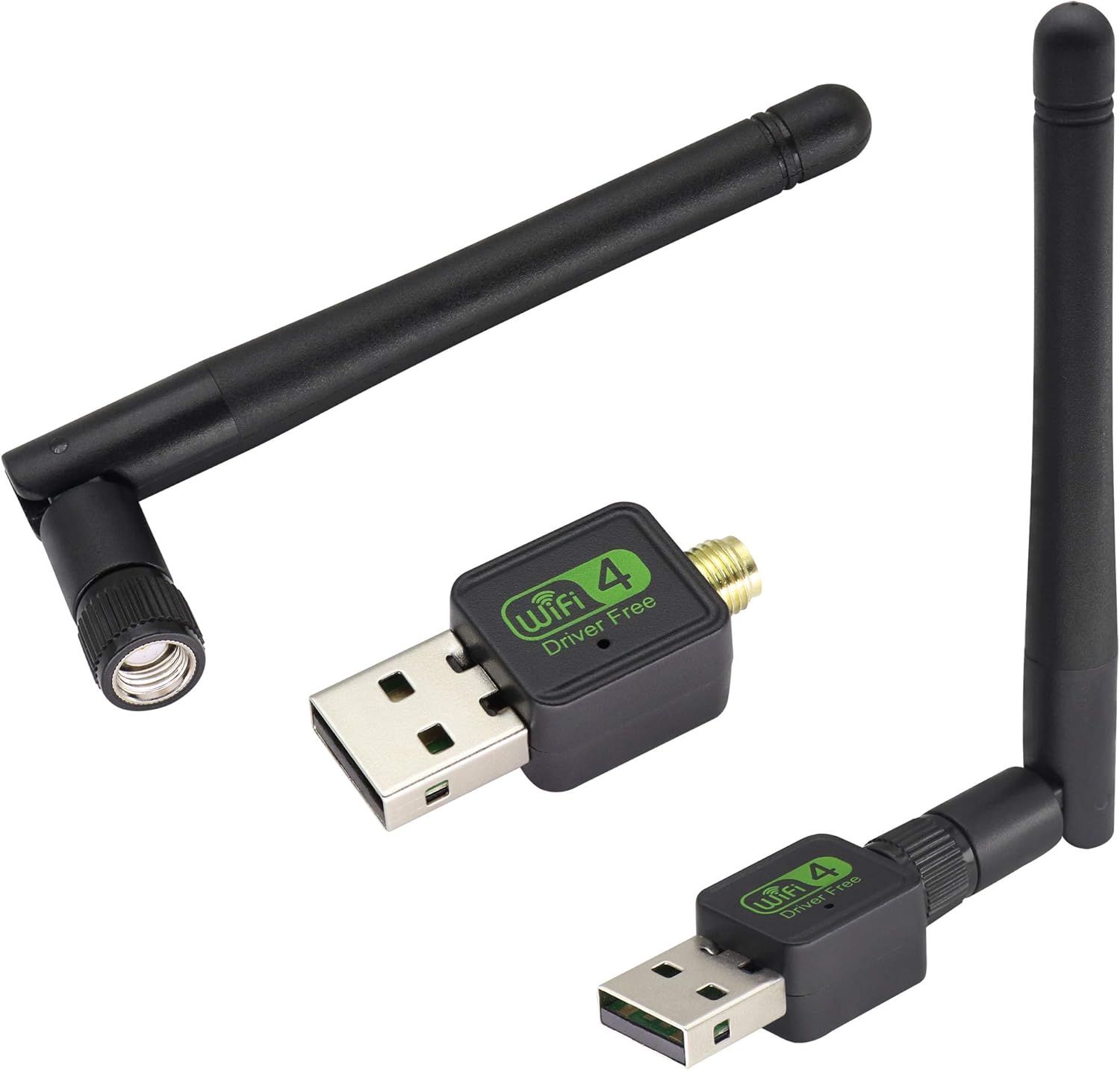 Wireless USB Adapter 600 Mbps, Dual-Band High Gain Antenna USB2.0 5dBi 2.4GHz, Compatible with Desktop Computers, Laptops etc.