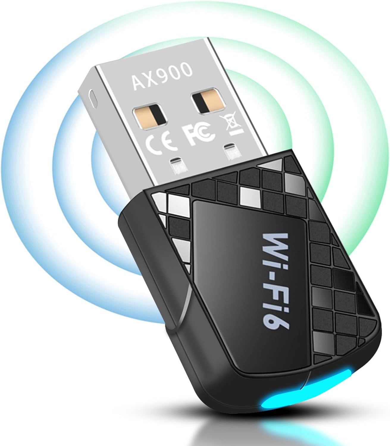 Adaptador Bluetooth WLAN USB 2.0 MEVRONISSHOP AX900Mbs, tarjeta inalámbrica de banda doble Wi-Fi 6 y Bluetooth 5.4 para PC