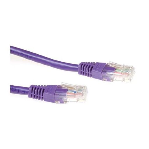 Cable de red ACT CAT6A UTP 0,5m - Violeta, 0,5m U/UTP (UTP)