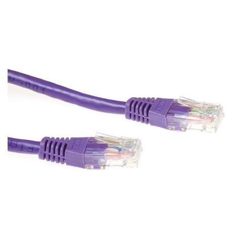ACT CAT6A UTP 0.5m Network Cable - Violet, 0.5m U/UTP (UTP)