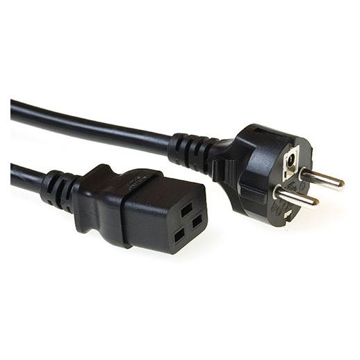 ACT AK5147 1m Black Electric Cable CEE7/7 to C19 Coupler