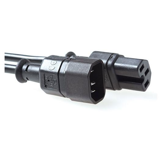 ACT AK5232 0.6m Electric Cable Black C14 to C15 Coupler