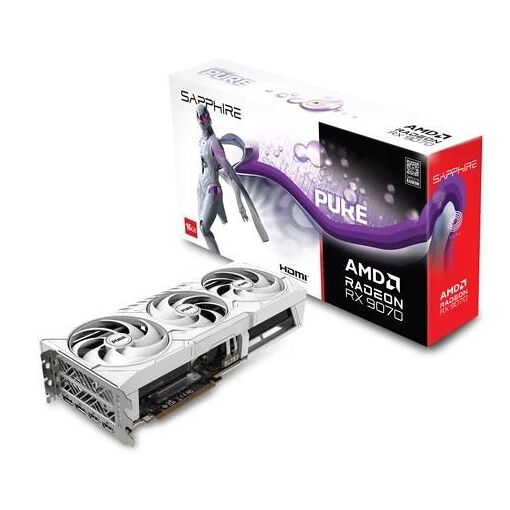Carte graphique Sapphire PURE Radeon RX 9070 Gaming OC 16 Go