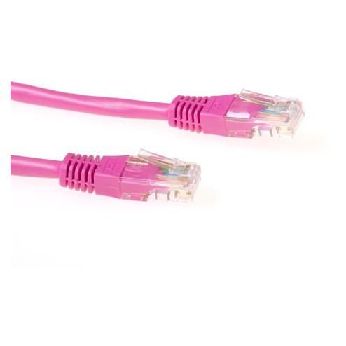 ACT UTP Cat5e Cable, 2m, Gold Plated Connectors, Pink