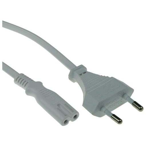 Câble électrique ACT AK5240, 1,5 m, Blanc, Connecteur CEE7/16 à C7