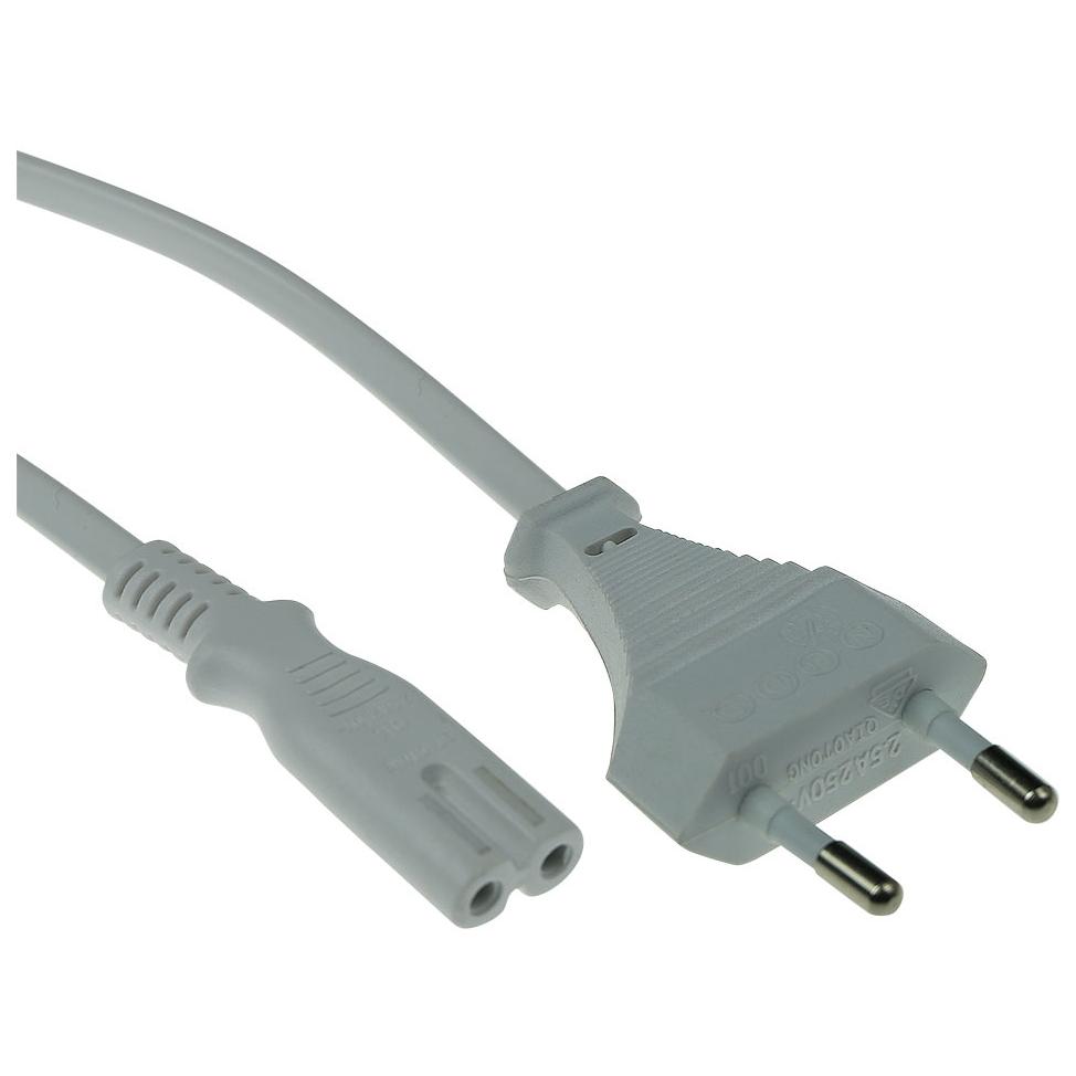 ACT AK5240 Electric Cable, 1.5m, White, CEE7/16 to C7 Connector