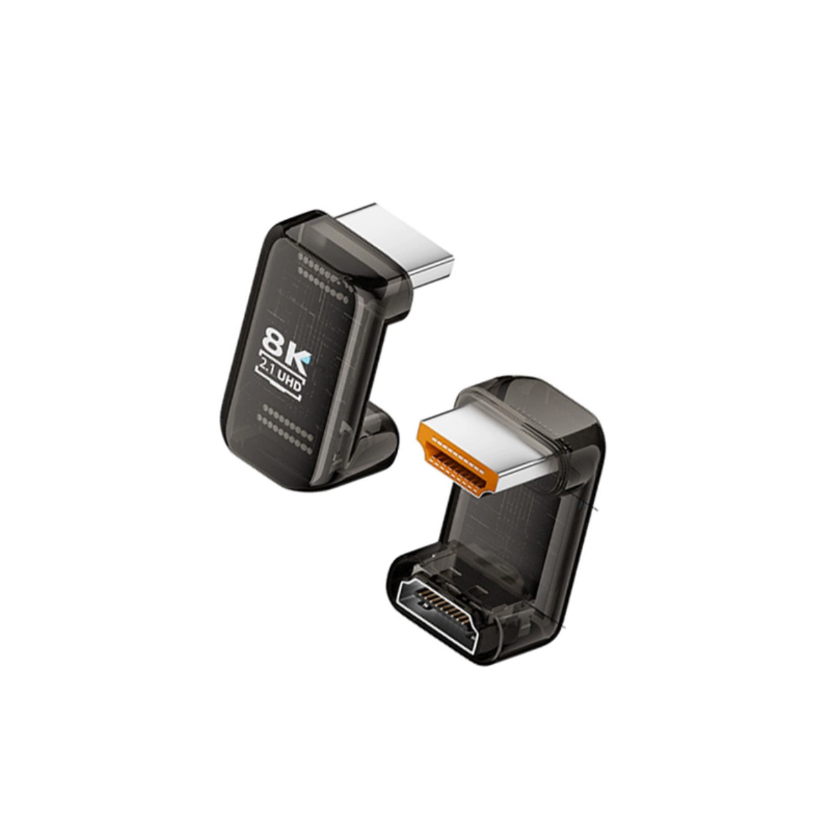 INF 3-Pack HDMI 2.1 8K U-Shape 180 Degree Male to Female Adapter for TV and Monitor - Black