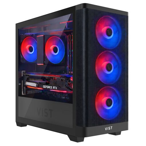 PC de juego VIST - Ryzen 7 5700X, 32GB de RAM, RX 9070 XT, SSD de 1TB, Windows 11 Pro