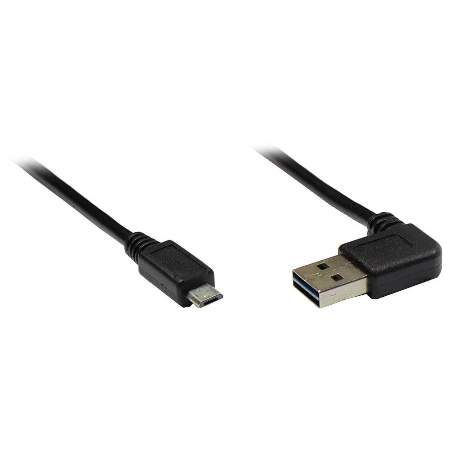 Alcasa USB A to Micro USB B Cable, 1m (Black)