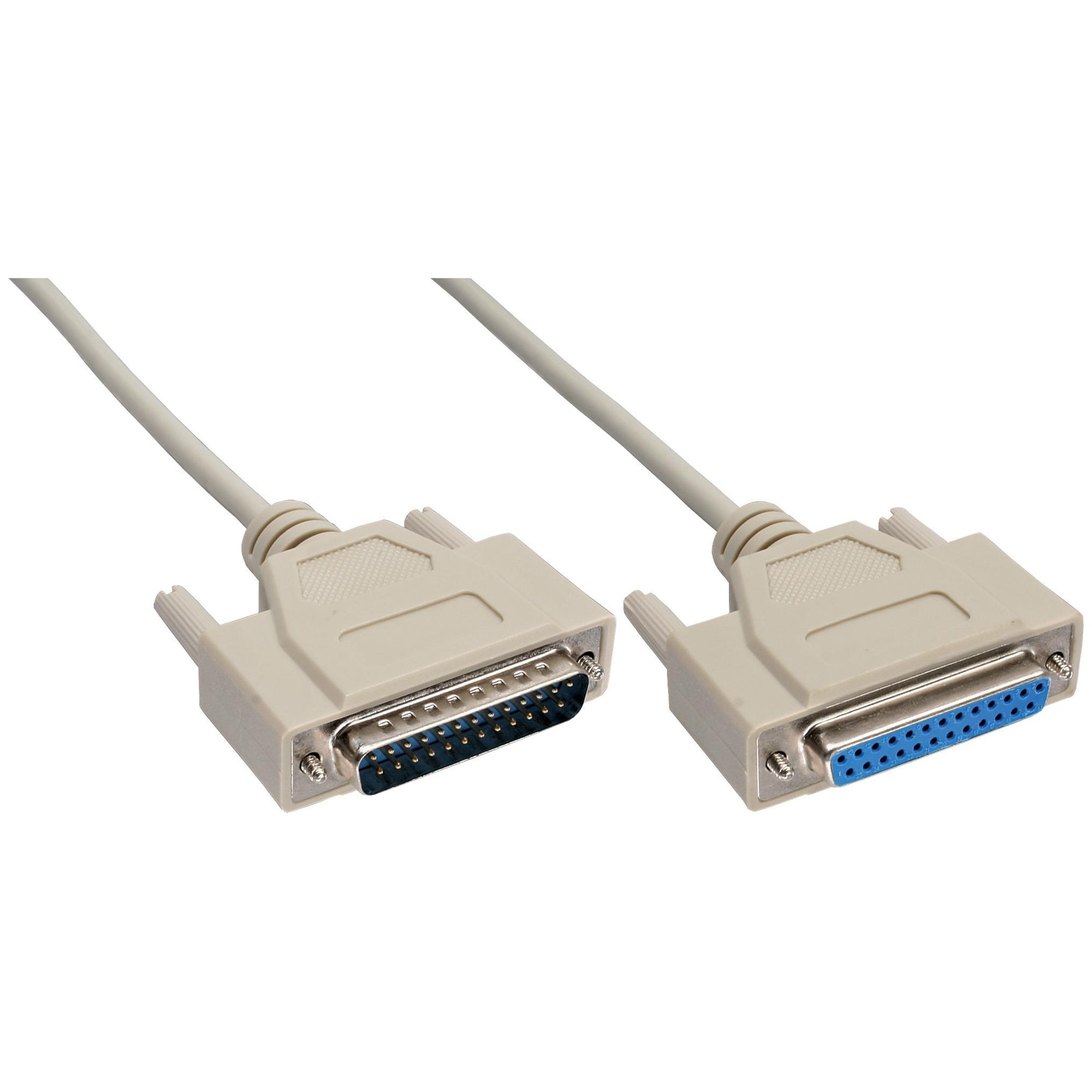 InLine 11424M Beige Cable, 3m DB25M to DB25F