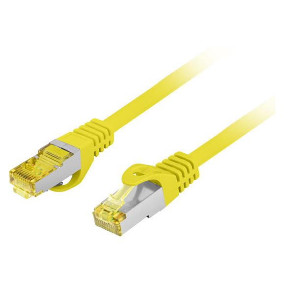 LANBERG Cat6a Network Cable, 0.5m, Yellow (PCF6A-10CU)