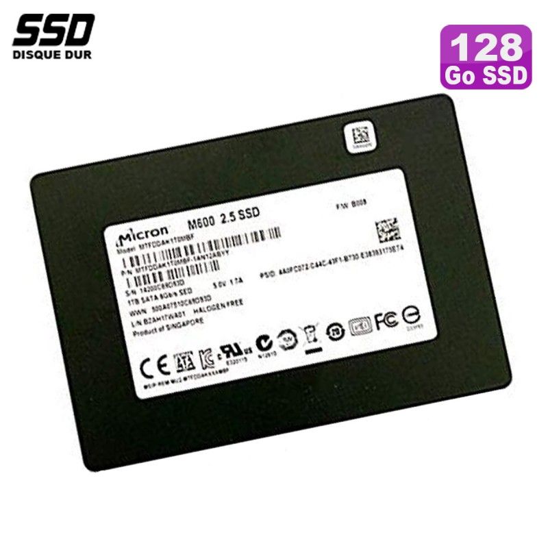 Disque SSD Micron Tech 128 Go MTFDDAK128MBF-1AN1ZABHA