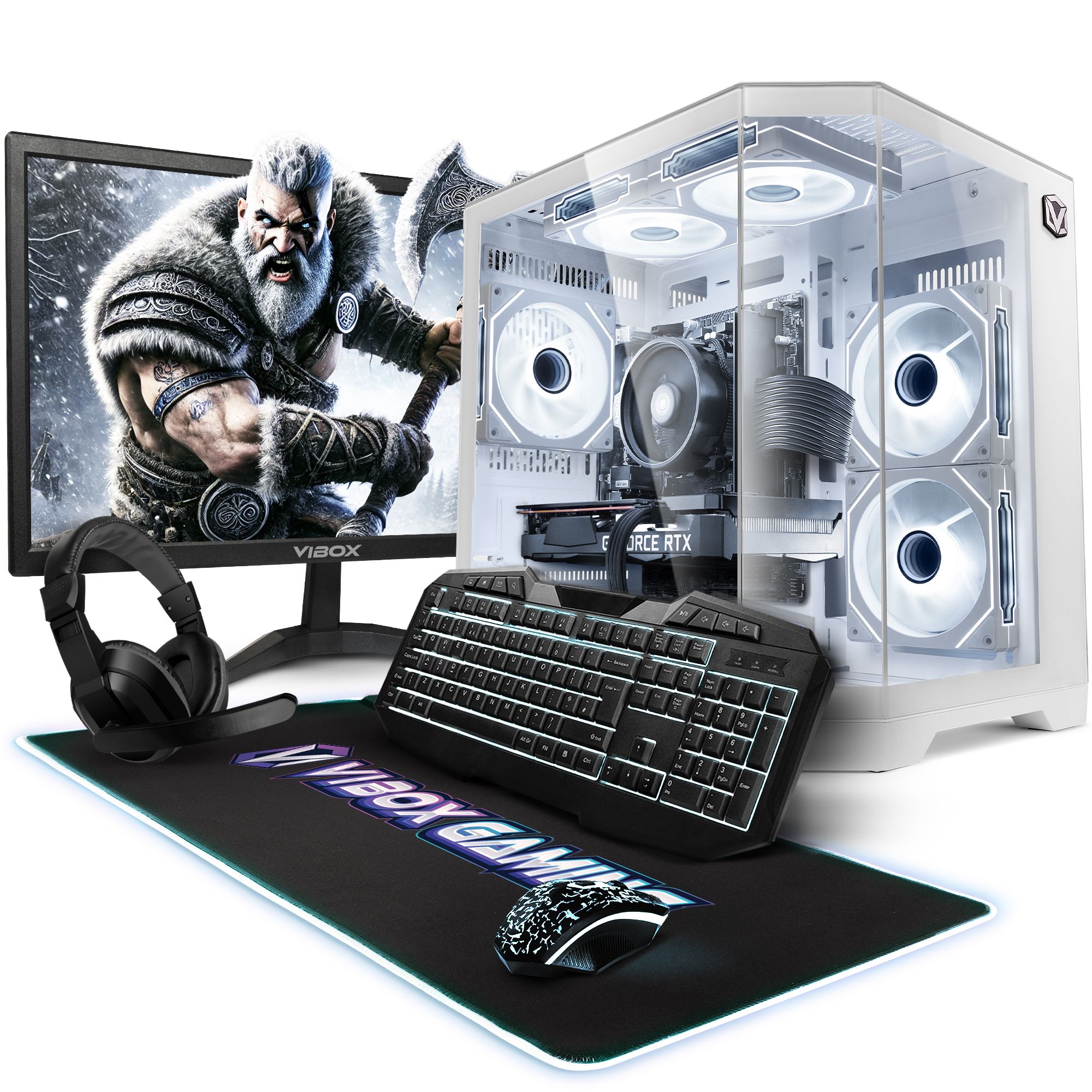 Vibox V-507 PC Gamer - 23" Screen - Ryzen 5 5500 4.2GHz - RTX 5060 8GB - 16GB RAM - 1TB SSD - Windows 11 - WiFi