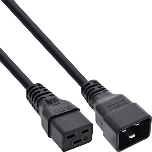 Cable InLine C19 a C20, 1m Negro