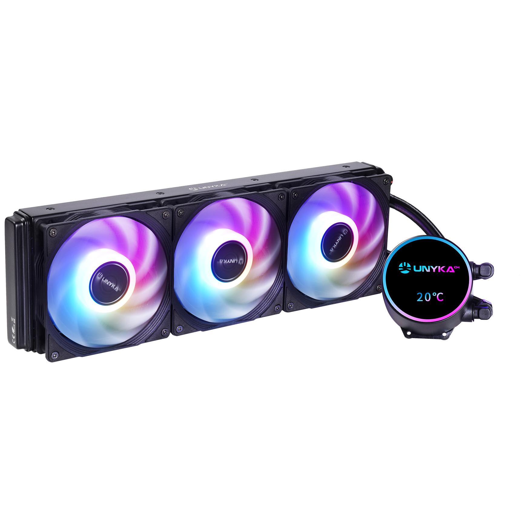 Unykach AquaStorm Neo 360 Liquid Cooling Kit, 12cm Fan, Black