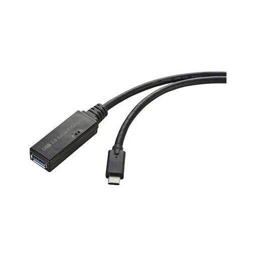 Cable Renkforce USB-C 5 m, Negro (USB 3.2 Gen 1, OTG)