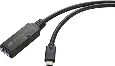 Renkforce USB-C Cable 5m, Black (USB 3.2 Gen 1, OTG)