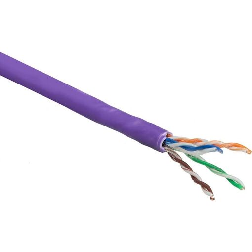 Câble d'installation ACT Cat 6 solide, 24 AWG, violet, 305 m (XS6003)
