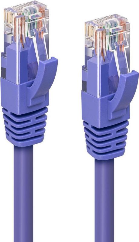 MicroConnect MC-UTP6A15P Cat6a Ethernet Cable, 15m, Violet
