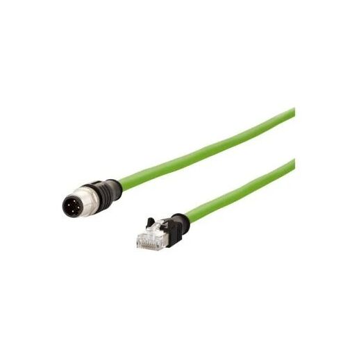Cable Ethernet METZ CONNECT M12 a RJ-45, 1 m, Verde (142M1D15010)