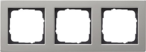 GIRA Stainless Steel 3-Gang Faceplate (E2 System)