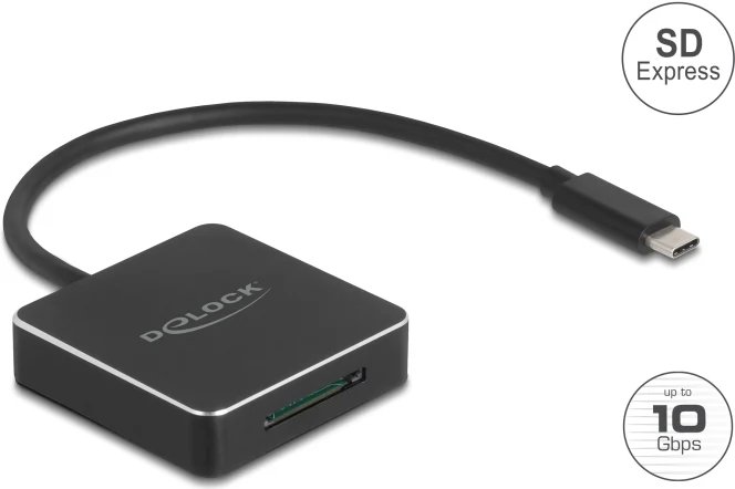 Lector de tarjetas Delock USB-C para SD Express 7.1
