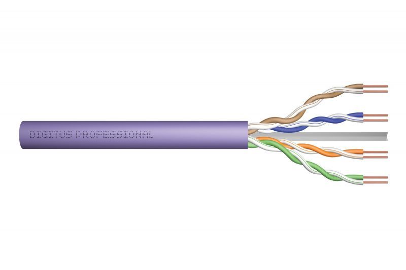 Digitus Cat.6 U/UTP Installation Cable, 500m Purple Reel