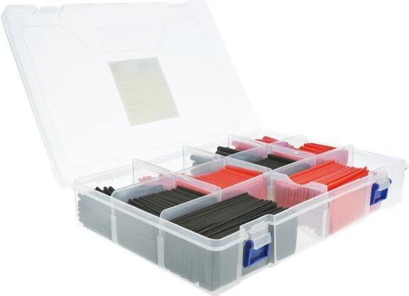 Delock Heat-Shrink Tube Assortment Box, 520 Pieces (Red/Black)