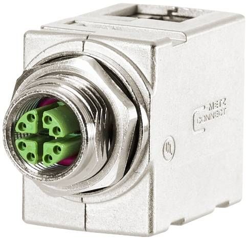 MetzConnect M12 to RJ-45 Shielded Network Connector (MWN911A415)