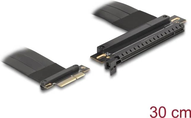 Tarjeta de expansión Delock PCIe 3.0 (x4 a x16) con cable de 30 cm (81498)