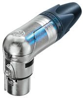 Neutrik XLR Connector, 4-Pin, Right-Angled, Silver, 1 Piece (NC4FRX)