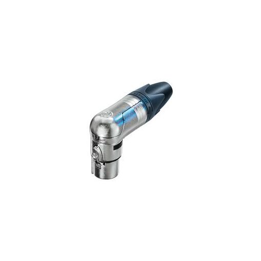 Neutrik XLR Connector, 4-Pin, Right-Angled, Silver, 1 Piece (NC4FRX)