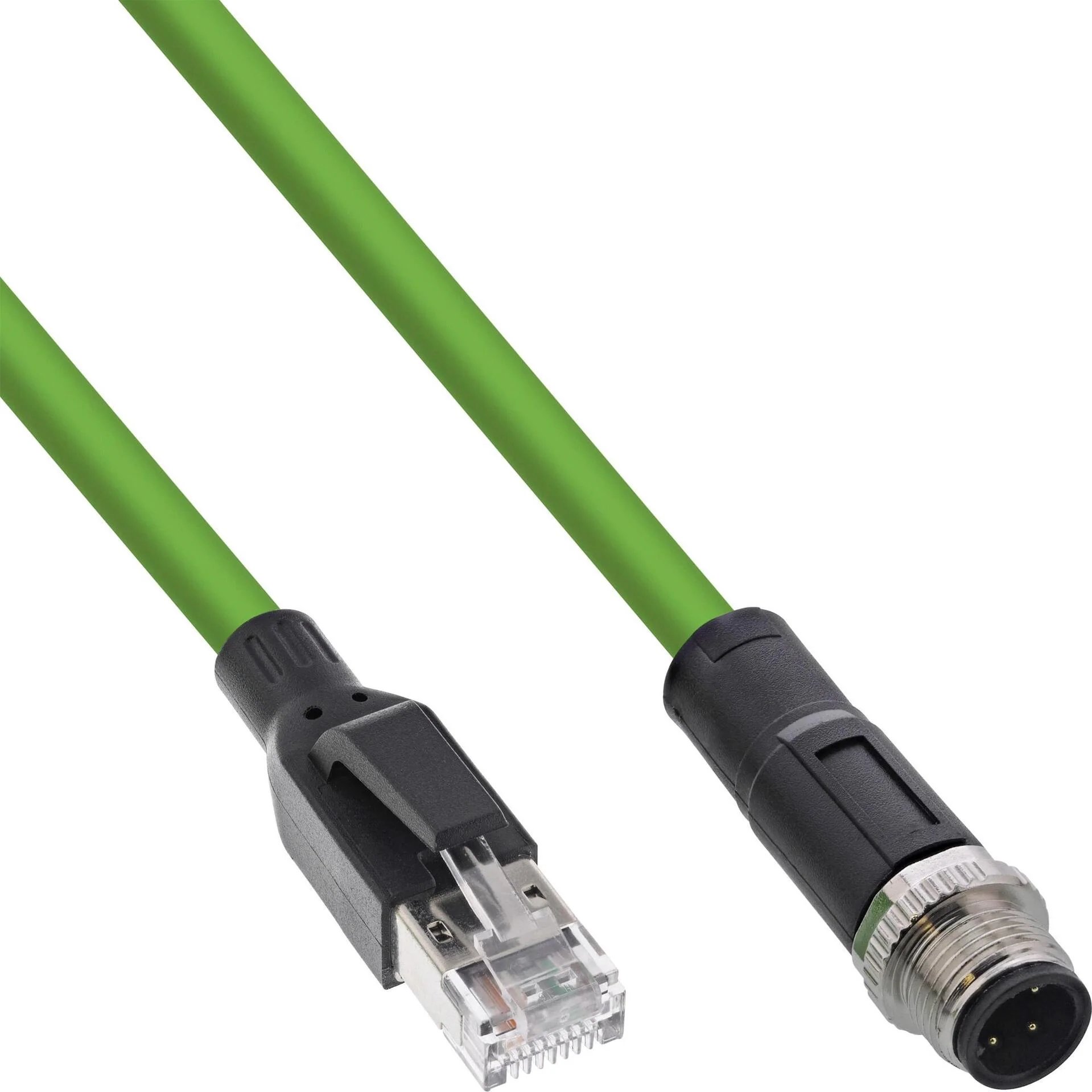 InLine® M12 4-pin D-coded to RJ45 Industrial Network Cable, 20m (40420)