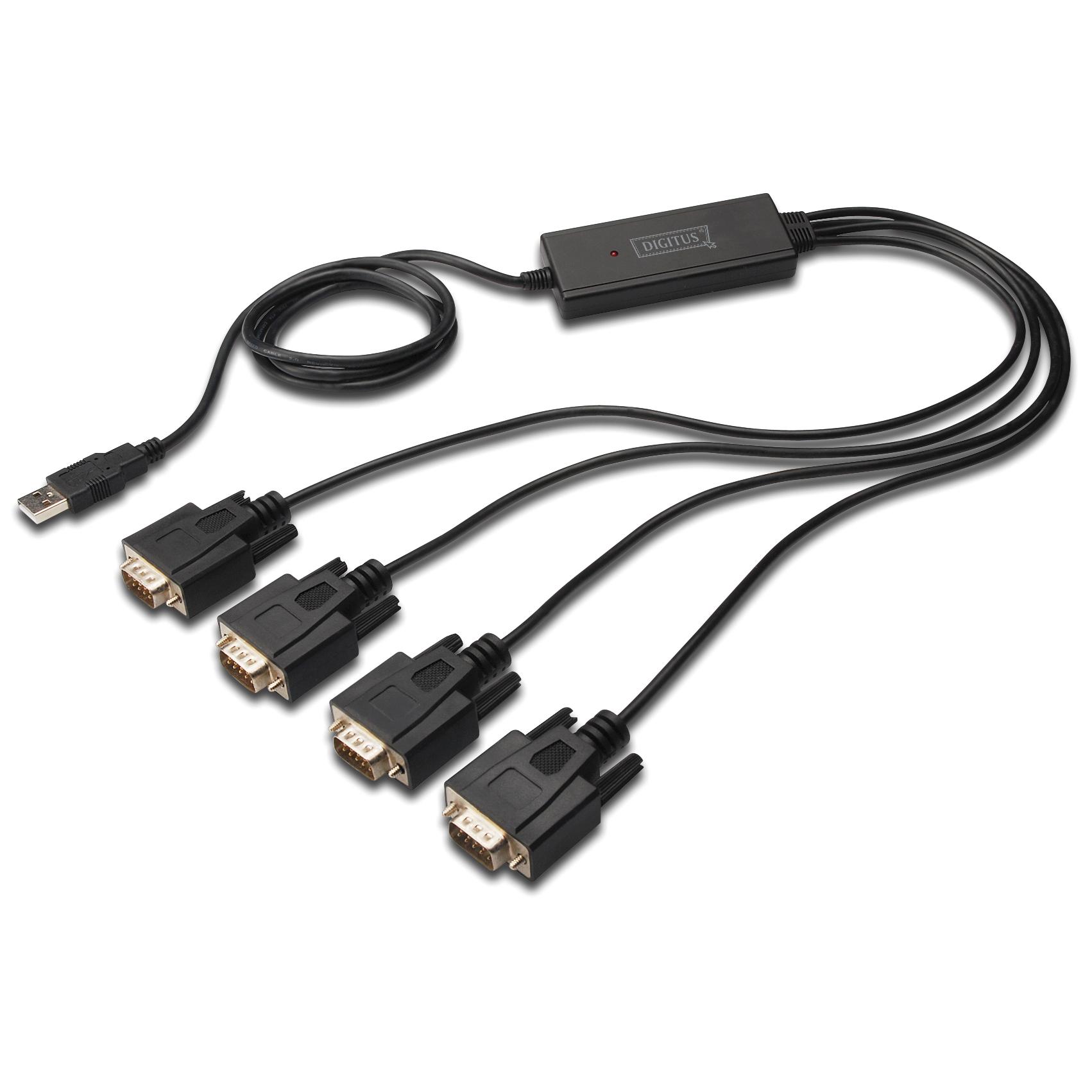 Digitus USB 2.0 to 4-Port RS232 Adapter