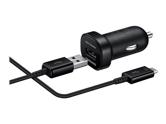 Samsung Car Charging Adapter - 2A USB - Micro-USB Cable - Black