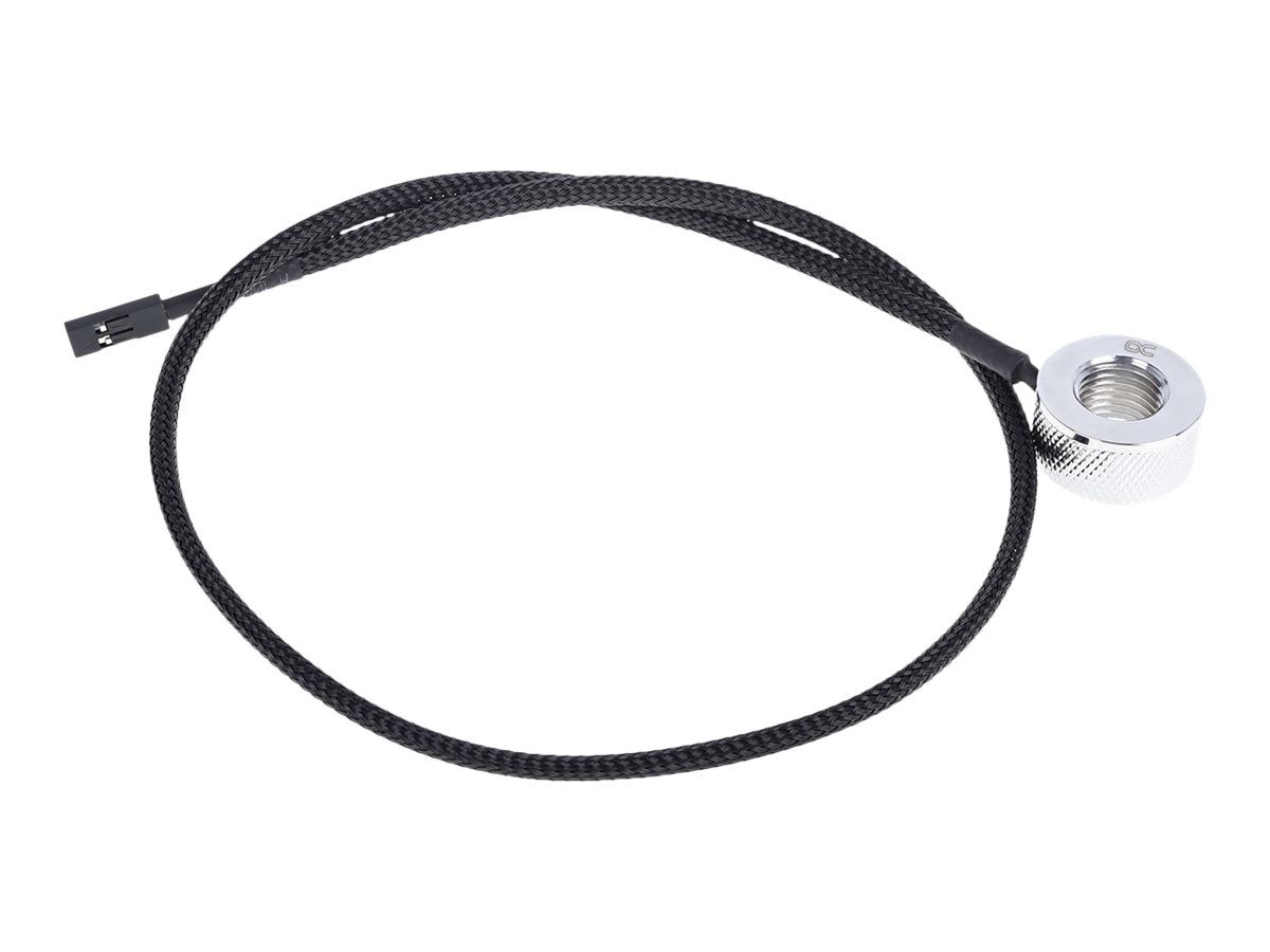 Alphacool Liquid Cooling Temperature Sensor - Chrome, 50 cm
