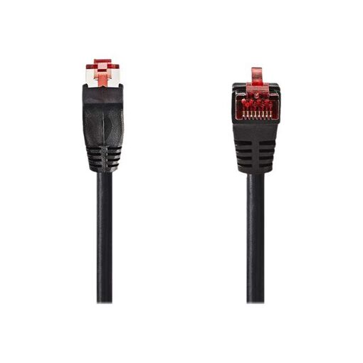 Câble réseau Nedis - Angle droit RJ-45 (M) vers RJ-45 (M) droit - 1m - SF/UTP - CAT 6 - Moulé, rond - Noir